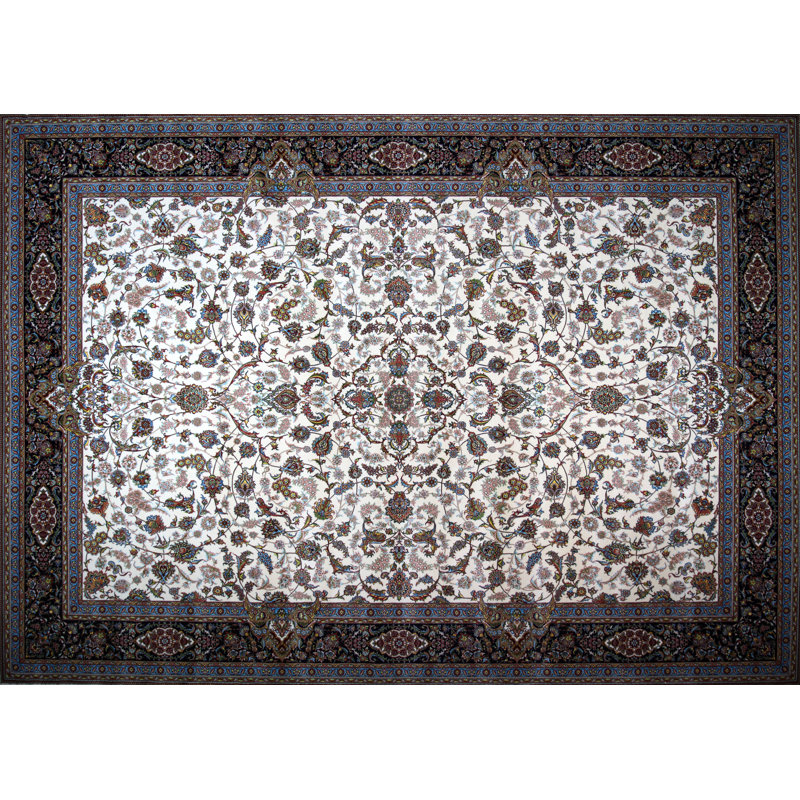Rug Tycoon Hand Look Persian Wool Ivory Red Green Area Rug Wayfair