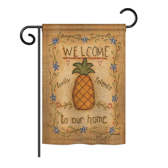 Breeze Decor Welcome Sweet Pineapple Inspirational Home