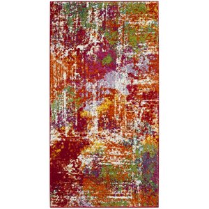 Christy Orange/Red Area Rug