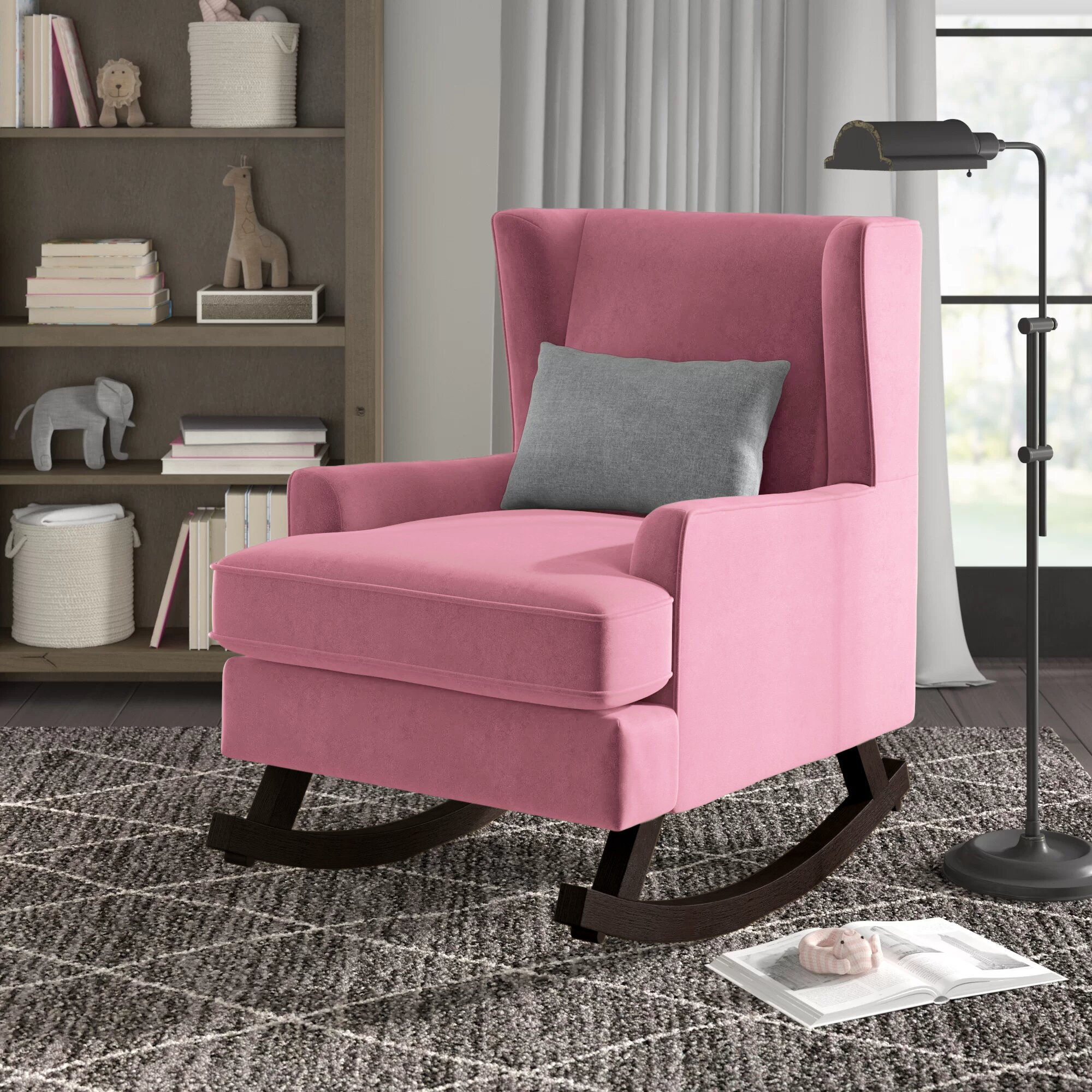 Featured image of post Nursery Pink Rocking Chair : Dark or white wood frame with pink, blue, navy, brown, white or cream cushions.