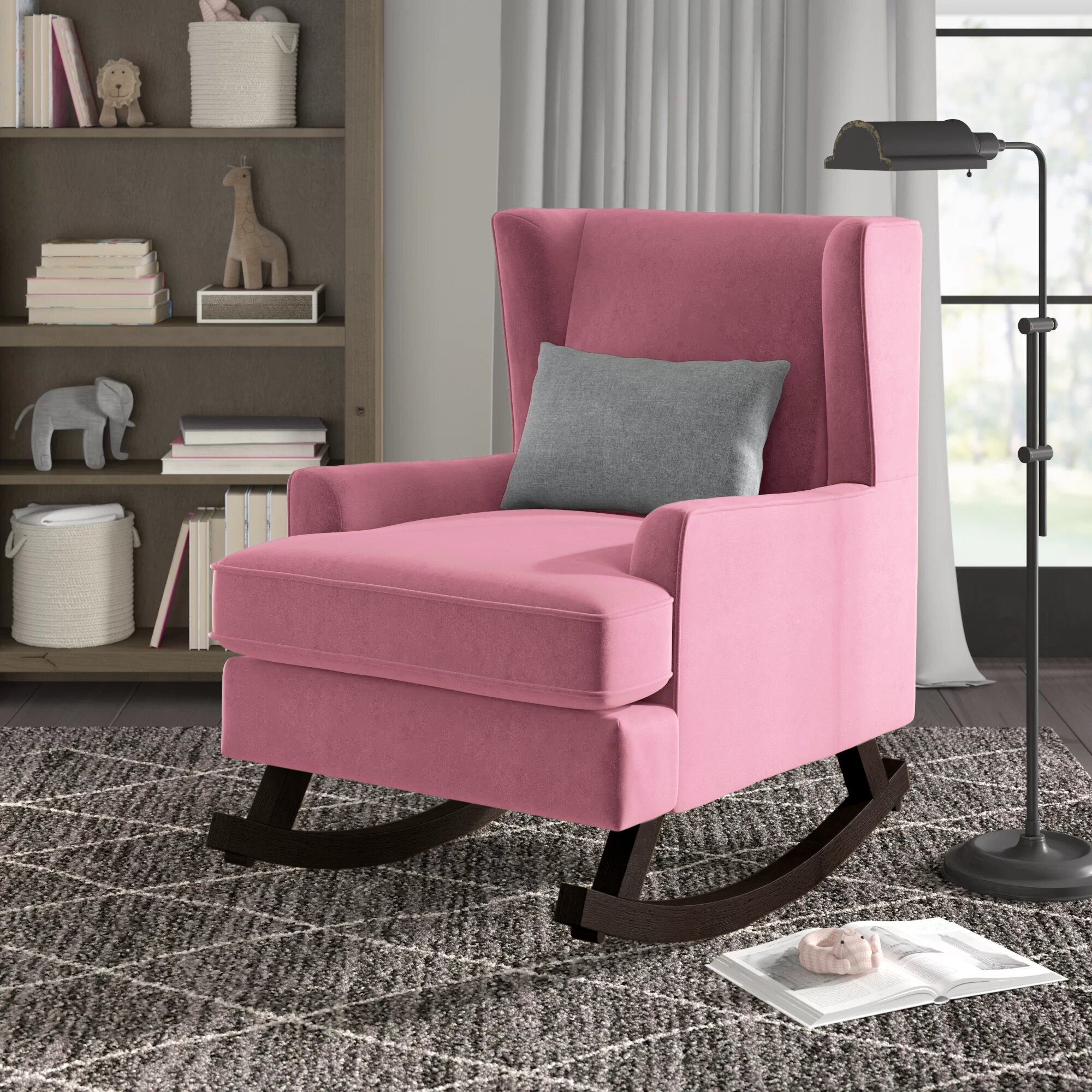 pink nursery glider