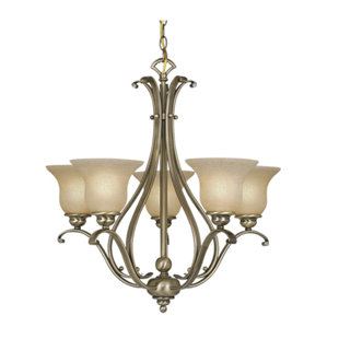 Go to store & view more images Enfield 5-Light Shaded Chandelier by Three Posts