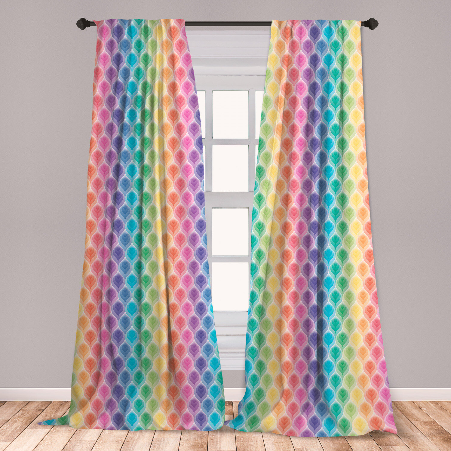 colorful curtain panels