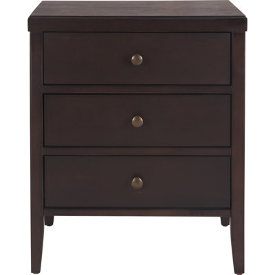 ClickDecor Finley Solid Wood Fully Assembled 3 Drawer Nightstand