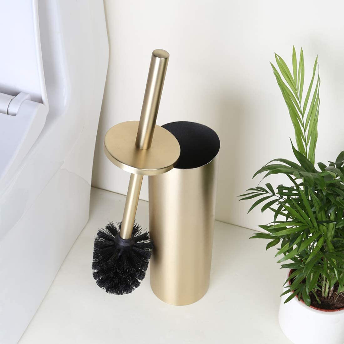MSV Stainless Steel Toilet Brush 30 x 20 x 15 cm Brown