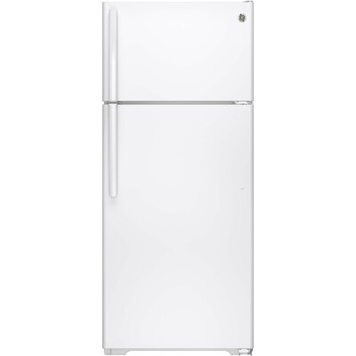 GE Appliances 17.5 cu. ft. Energy Star Top Freezer Refrigerator Finish: White