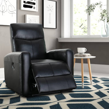 unruh leather manual swivel glider recliner