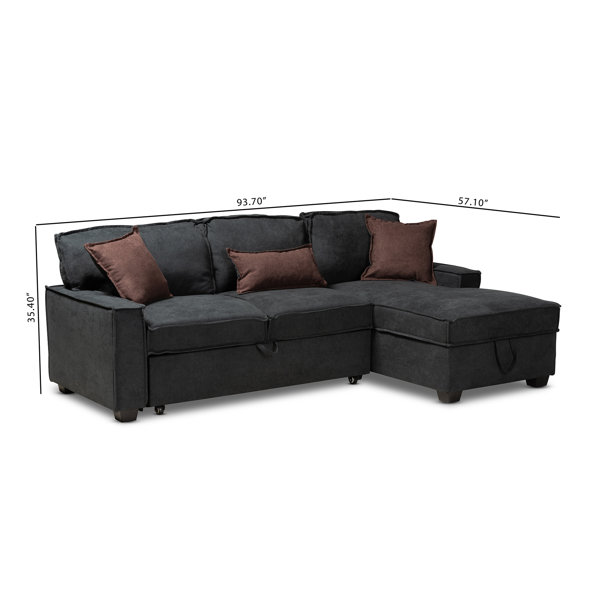 Winston Porter Hersh 23 6 Wide Right Hand Facing Sleeper Sofa Chaise Reviews Wayfair