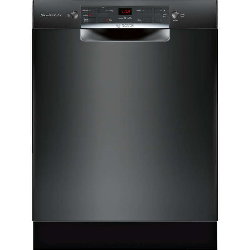 Bosch 300 Series 24 44 Dba Built In Full Console Dishwasher With Rackmatic Adjustable Rack Reviews Wayfair