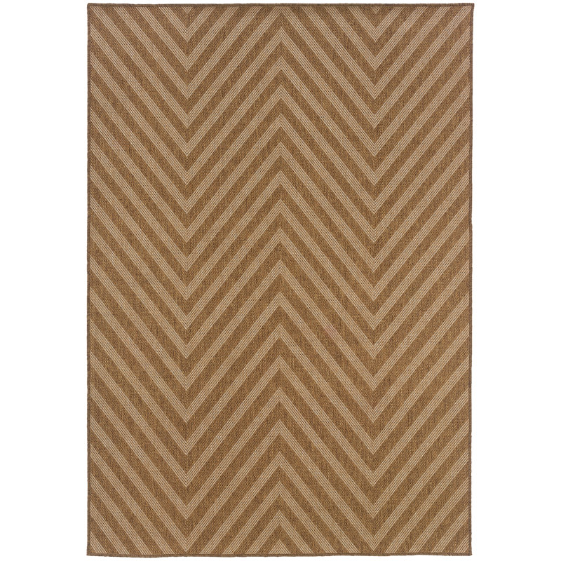 Beachcrest Home Stowe Chevron Brown Indoor Outdoor Area Rug Reviews Wayfair