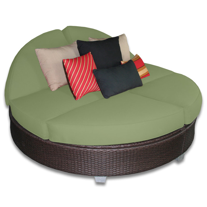 Axcss Inc. Sienna Round Double Patio Daybed with Sunbrella ...