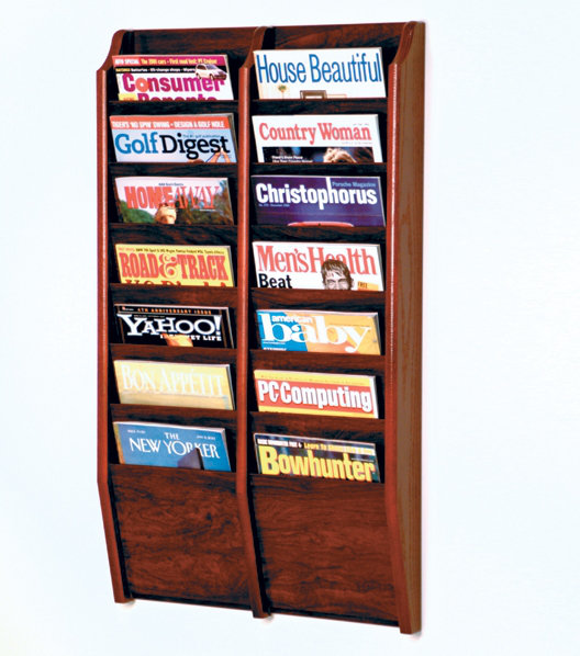 Wall Hanging Magazine Rack wooden mallet 14 pocket wall mount magazine rack & reviews | wayfair Wall Hanging Magazine Rack wooden mallet 14 pocket wall mount magazine rack & reviews | wayfair