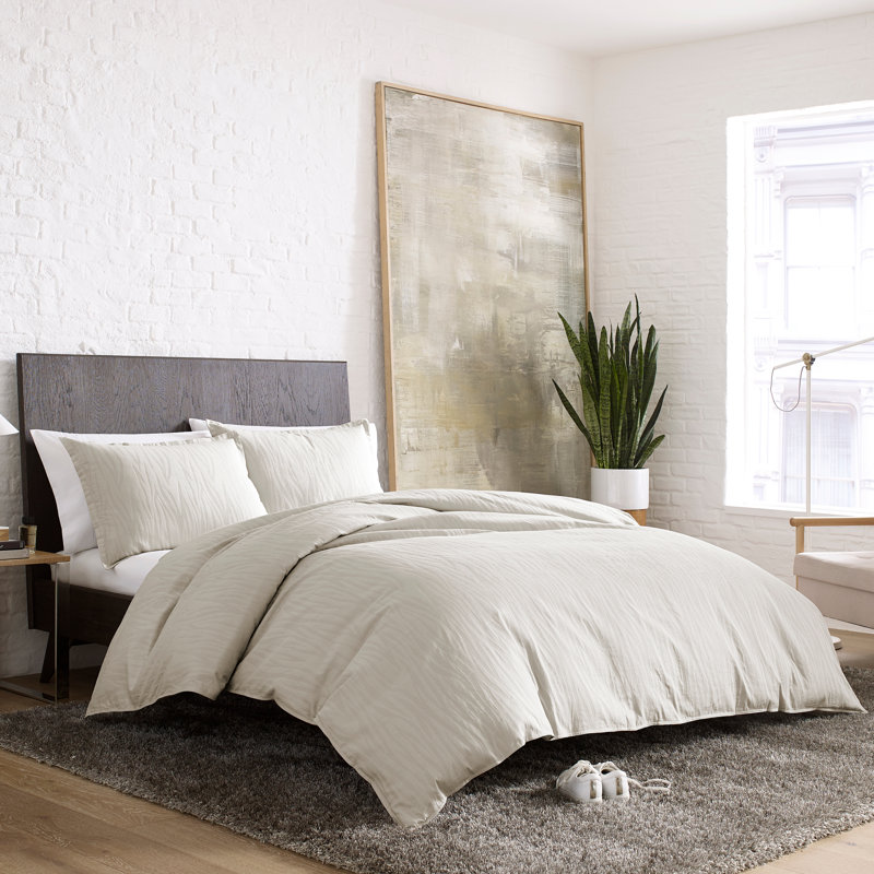 Kenneth Cole New York Lawrence Beige Full Queen Reversible Duvet Cover Set Reviews