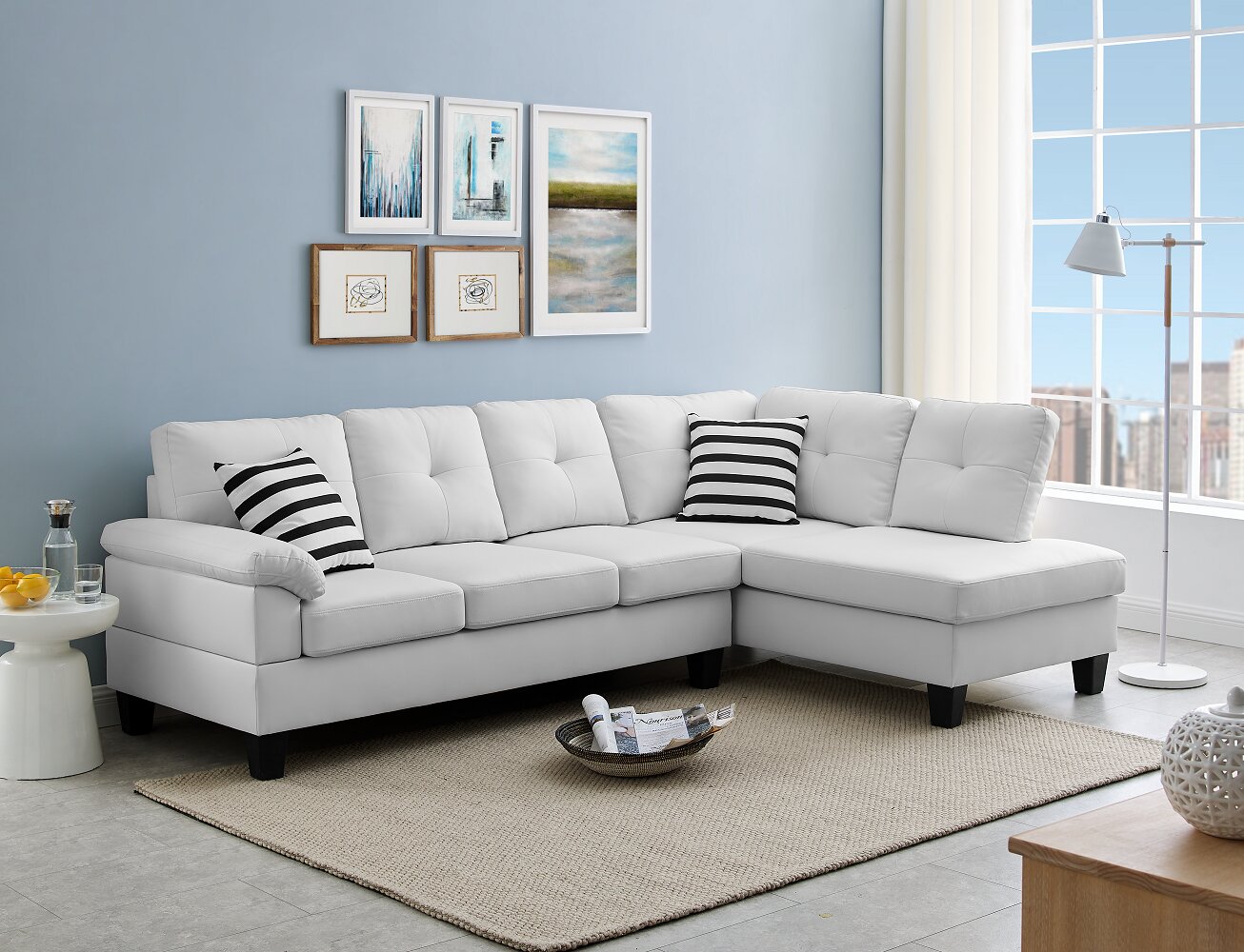 White Sectionals Free Shipping Over 35 Wayfair
