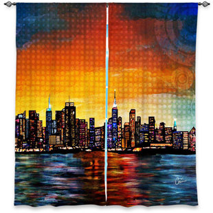 New York Skyline Curtains Wayfair Jarmon Corina Bakke S Window New York Skyline Room Darkening Curtain Panels Set Of 2