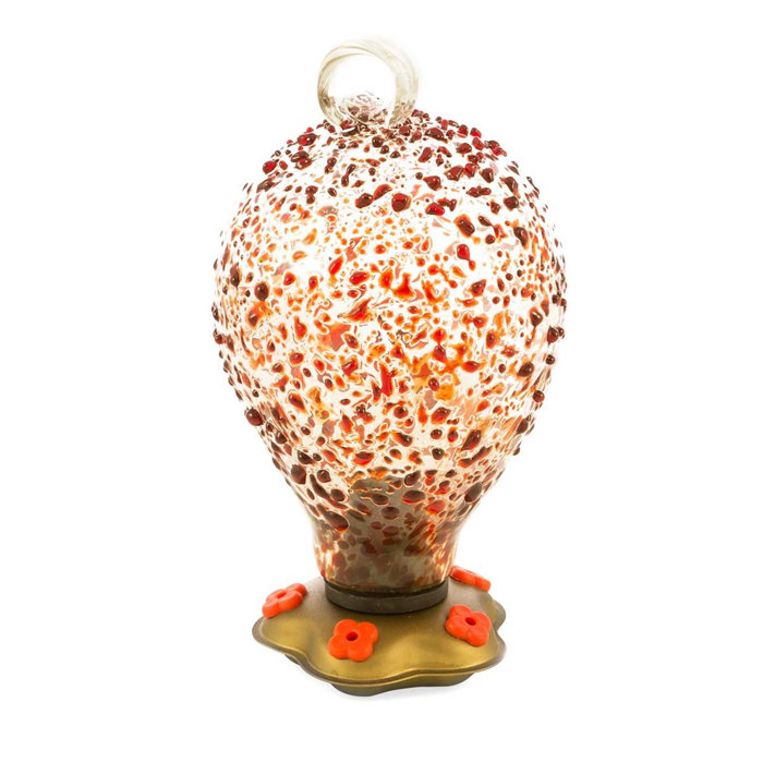 Vivaterra Recycled Glass Balloon Confetti Hummingbird Feeder Wayfair
