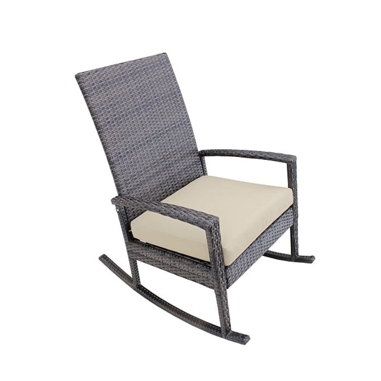 Highland Dunes Outdoor Chico Rocking Wicker Rattan Chair With Cushions Reviews Wayfair
