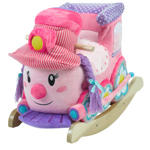 Petals the Fawn Rocker Plush Butterfly Baby Toy Wooden Rocking Chiar Horse