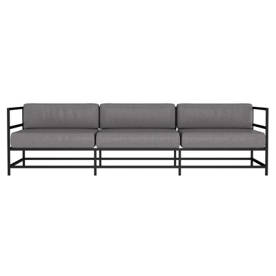 Brayden Studio Eguntola Patio Sofa With Sunbrella Cushions Brayden Studio Cushion Color Canvas Granite Frame Color Tex Black Dailymail