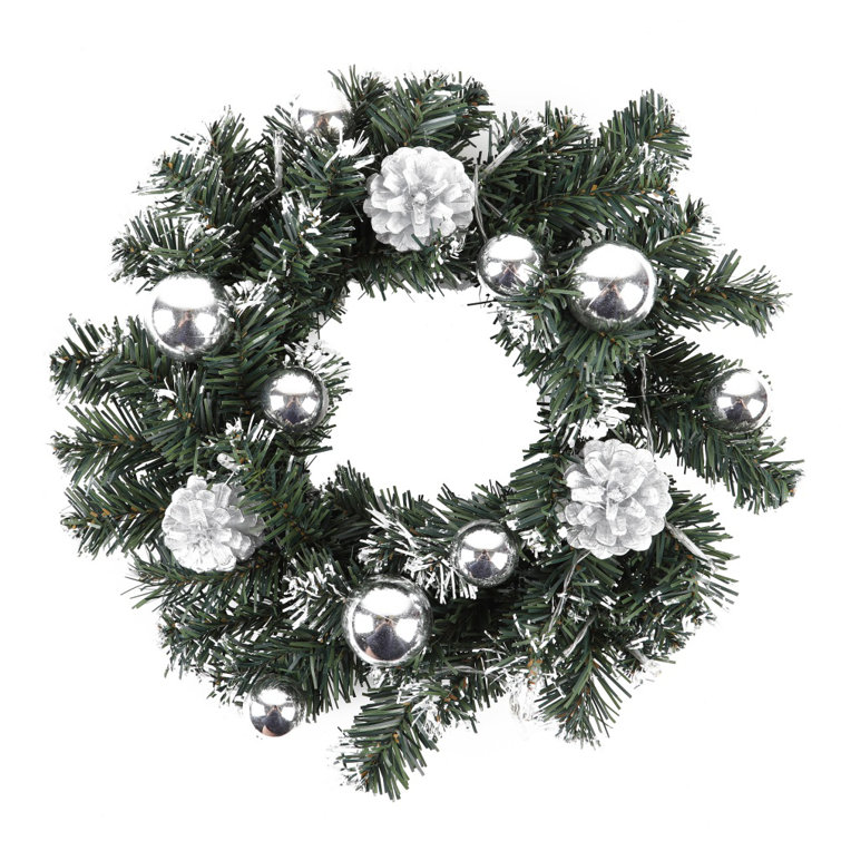 Christmas Theme Party 2022 The Holiday Aisle® 2022 Happy New Year Christmas Wreath Door Wall Decoration  Artificial Wreath With Berries And Gifts New Year Party Decoration | Wayfair