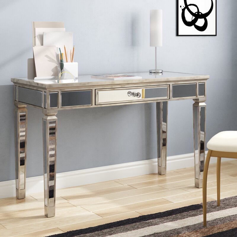 Willa Arlo Interiors Hendon Glass Desk Reviews Wayfair