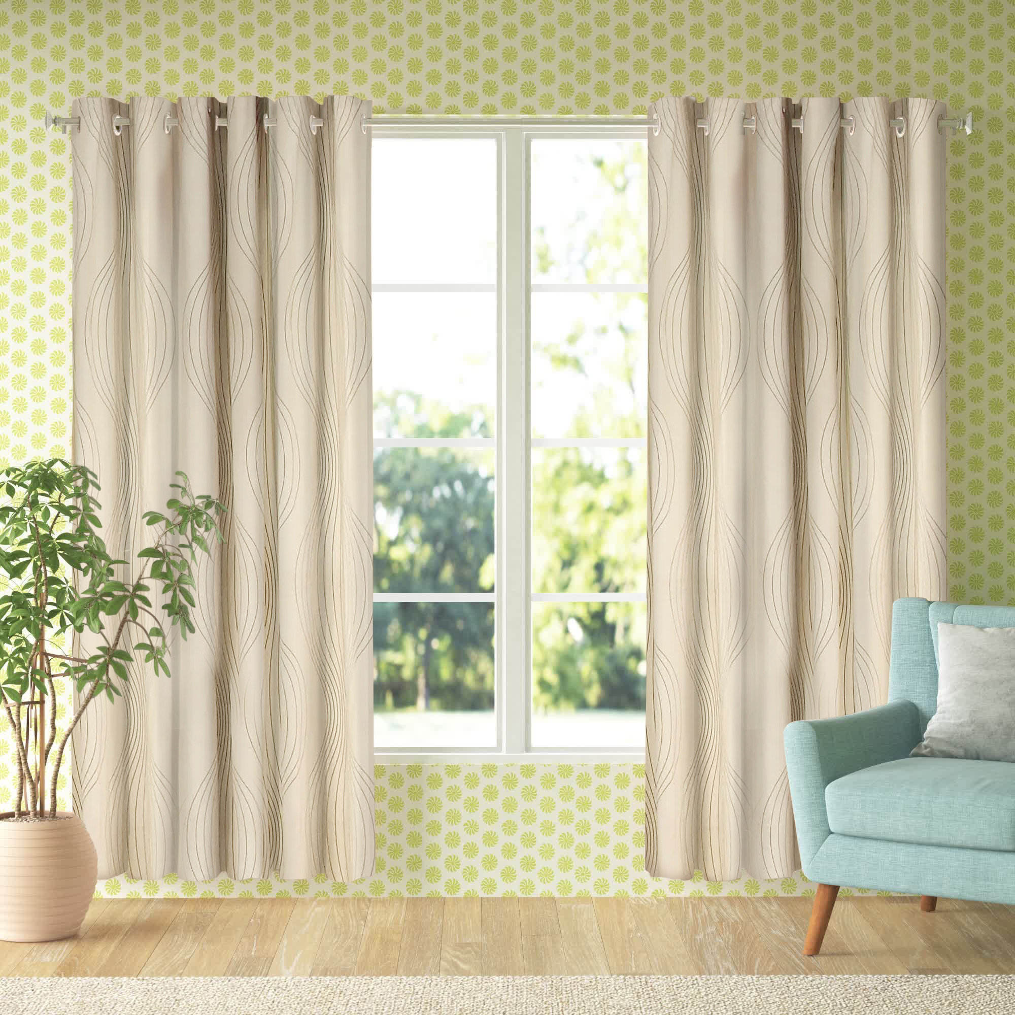 Grommet Extra Wide Solid Blackout Curtains S... 