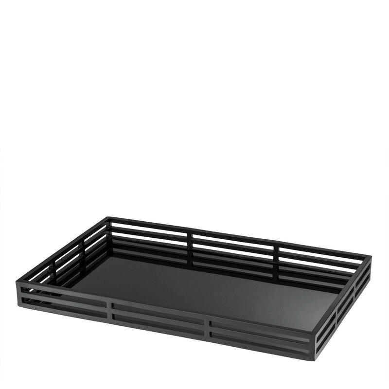 black serving tray