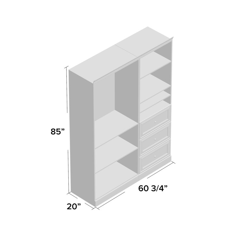 Three Posts Billington 60 8 W Closet System Reviews Wayfair