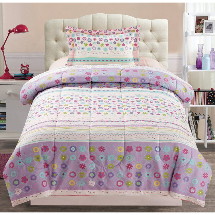 Harriet Bee Alize Purple Microfiber Country Cottage 2 Piece Comforter Set Wayfair