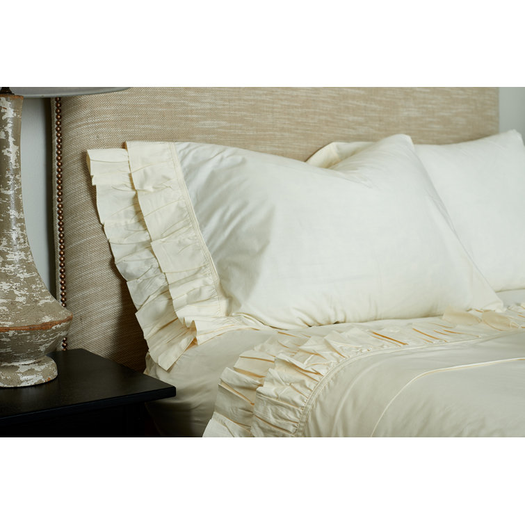 double ruffle pillow