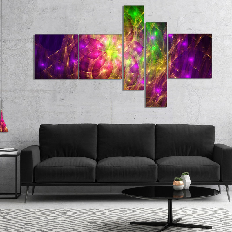 East Urban Home Purple Green Symphony Of Colors Graphic Art