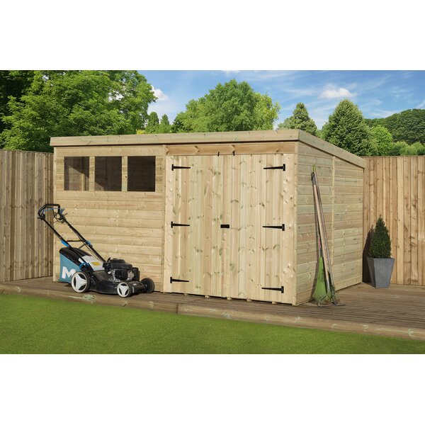 Kaukauna 12 Ft. W x 8 Ft. D Solid Wood Garden Shed Dakota Fields