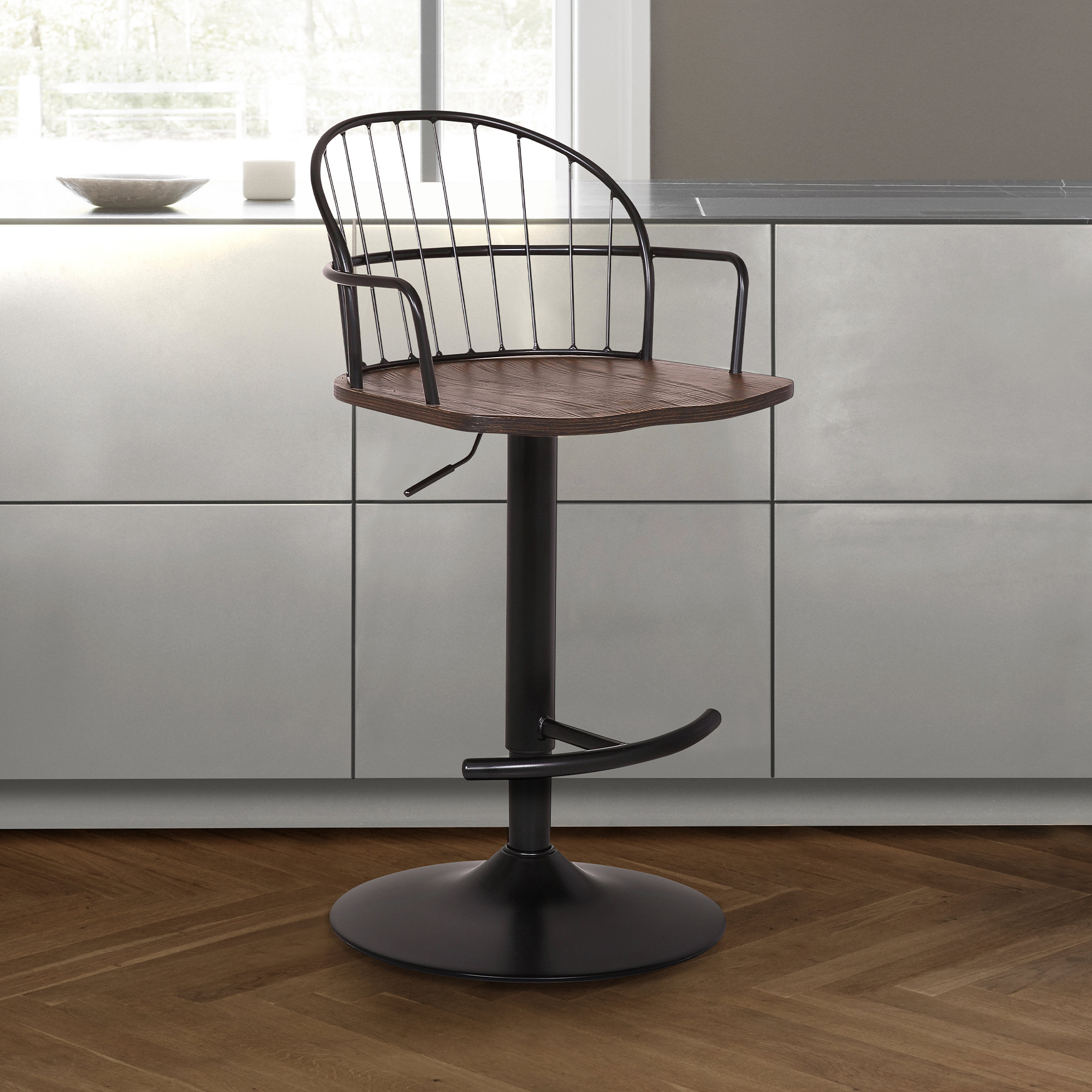 Williston Virgilina Swivel Adjustable Height Bar Stool & Reviews