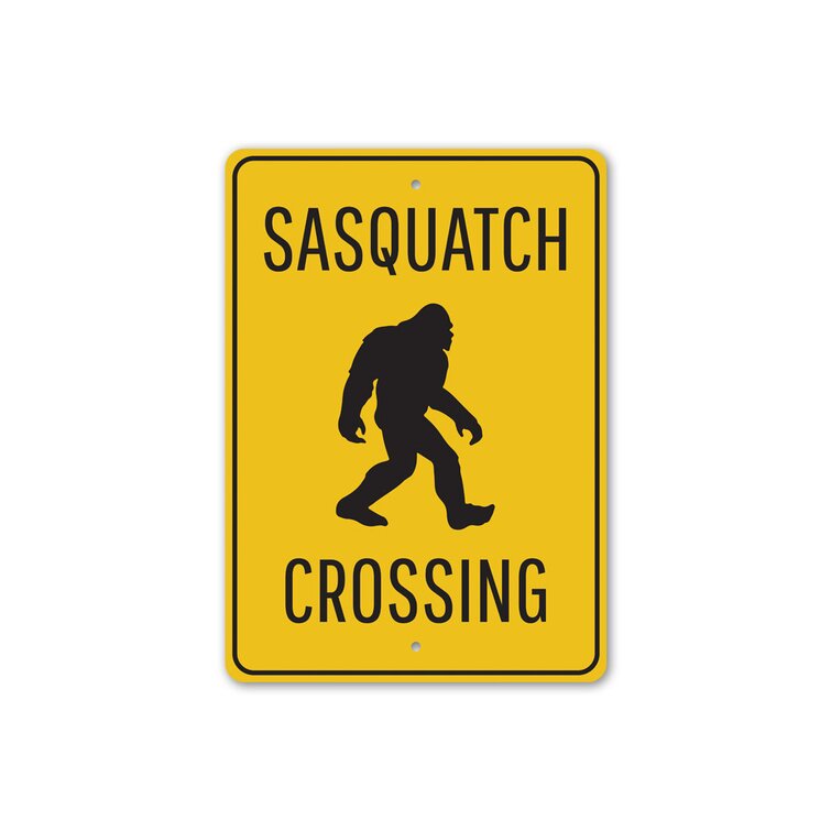 Sasquatch Metal Street Sign 6x24