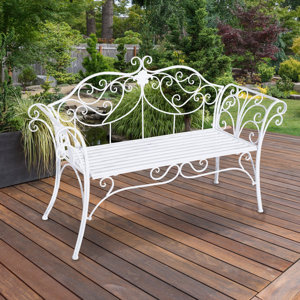 2-Sitzer Gartenbank aus Metall von Outsunny