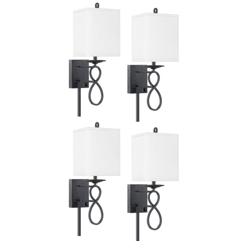 Medallion Lighting Figure 8 1 Light Plug In Armed Sconce Wayfair