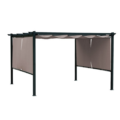 (Incomplete only 1 box) Aoodor Aluminum Pergola with Canopy