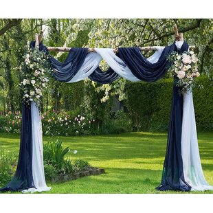   Easy Assembly 9.8 x 9.8 Feet Square Garden Arch Wedding Arch Stand with Bases Gold Metal Arbor for Weddings Party Banquet Event Decoration