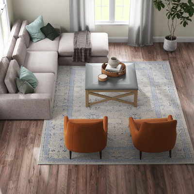Marconi Floral Blue Area Rug