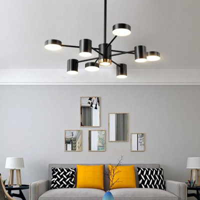 8 - Black Iron European Style Chandelier Led Ceiling Chandelier