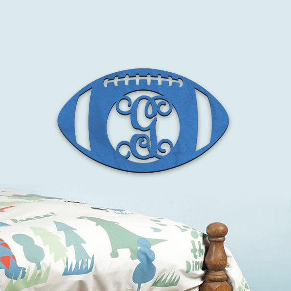 Winston Porter Personalized Wooden In Football Shape Wall Decor