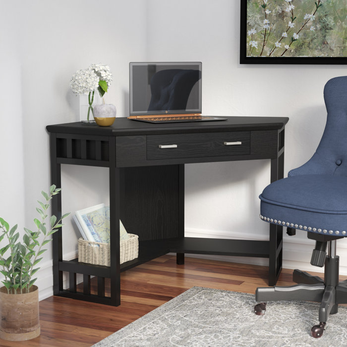 Andover Mills Noam Solid Wood Corner Desk Reviews Wayfair Ca