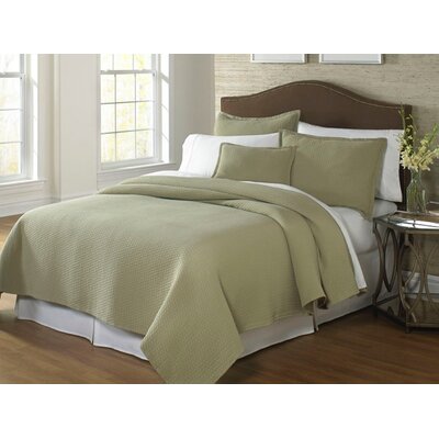 Tracey Single Coverlet Traditions Linens Size King Color Sage