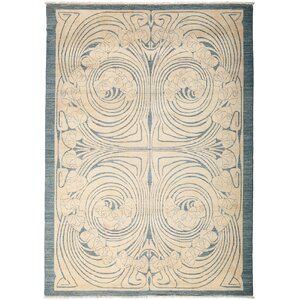 One-of-a-Kind Shalimar Hand-Knotted Beige Area Rug