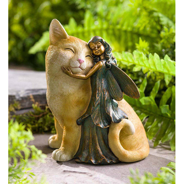 Tfro /& Cile Miniature Cat Figurine Resin Outdoor Sleeping Animal Statue for Fairy Garden Accessories