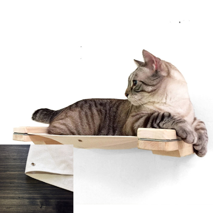 3 Mod Lounge Cat Hammock Climbing Activity Centre Handcrafted Wall Mounted Shelves Cat Tree