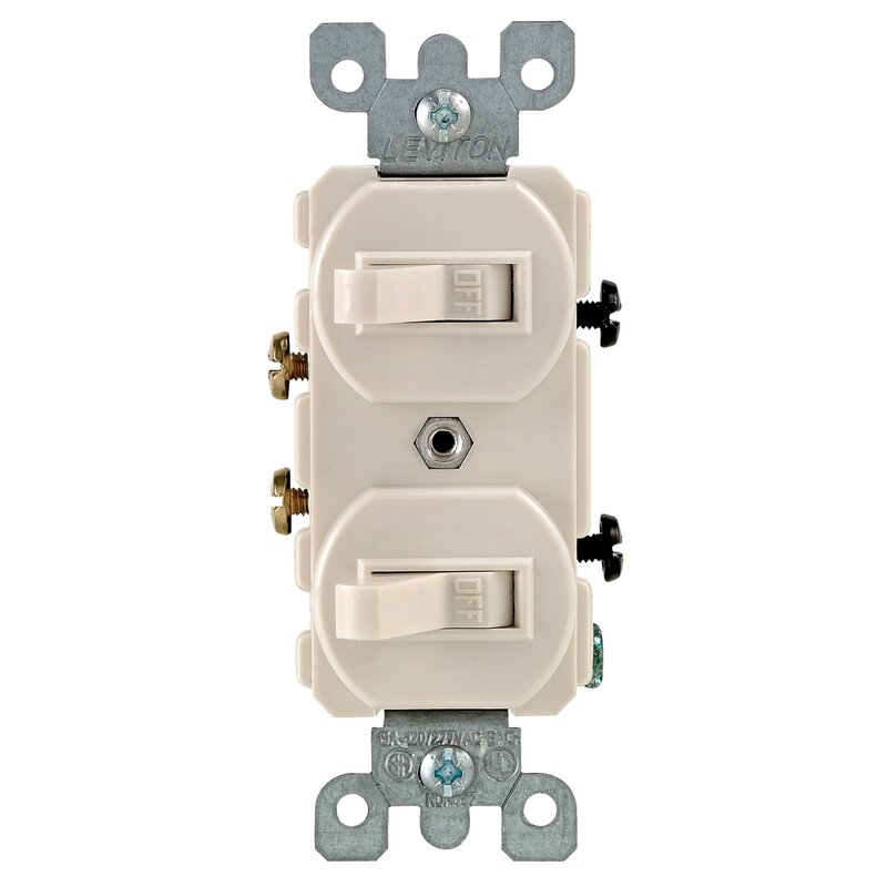 Leviton 20 Amp Single Pole 3 Way Toggle Light Switch Wayfair Ca