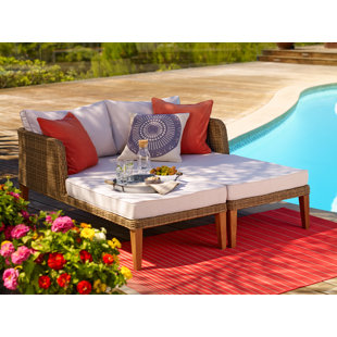 Outdoor Lounge Chairs Wayfair Crowley Outdoor Double Chaise Lounge