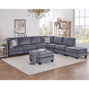 Go to store & view more images Elvira Modular Sectional with Ottoman by Ivy Bronx