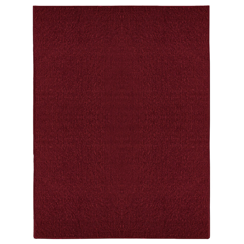 Ebern Designs Galaxy Way Solid Colour Area Rugs With Rubber Marine Backing For Patio Porch Deck Boat Basement Or Garage With Premium Bound Polyester Edges Burgundy Half Round 36 X 72 Reviews